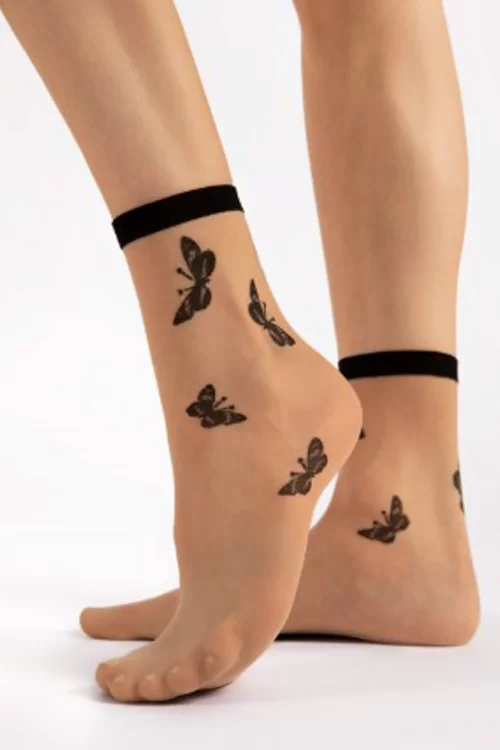 Fiorella Summer Butterfly kousjes in poeder en zwart