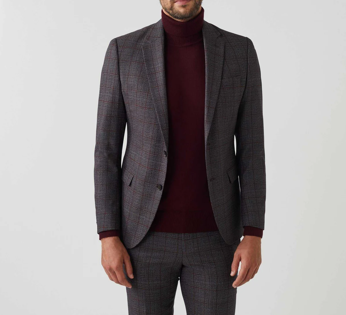 Veste ville Prince de Galles marron 