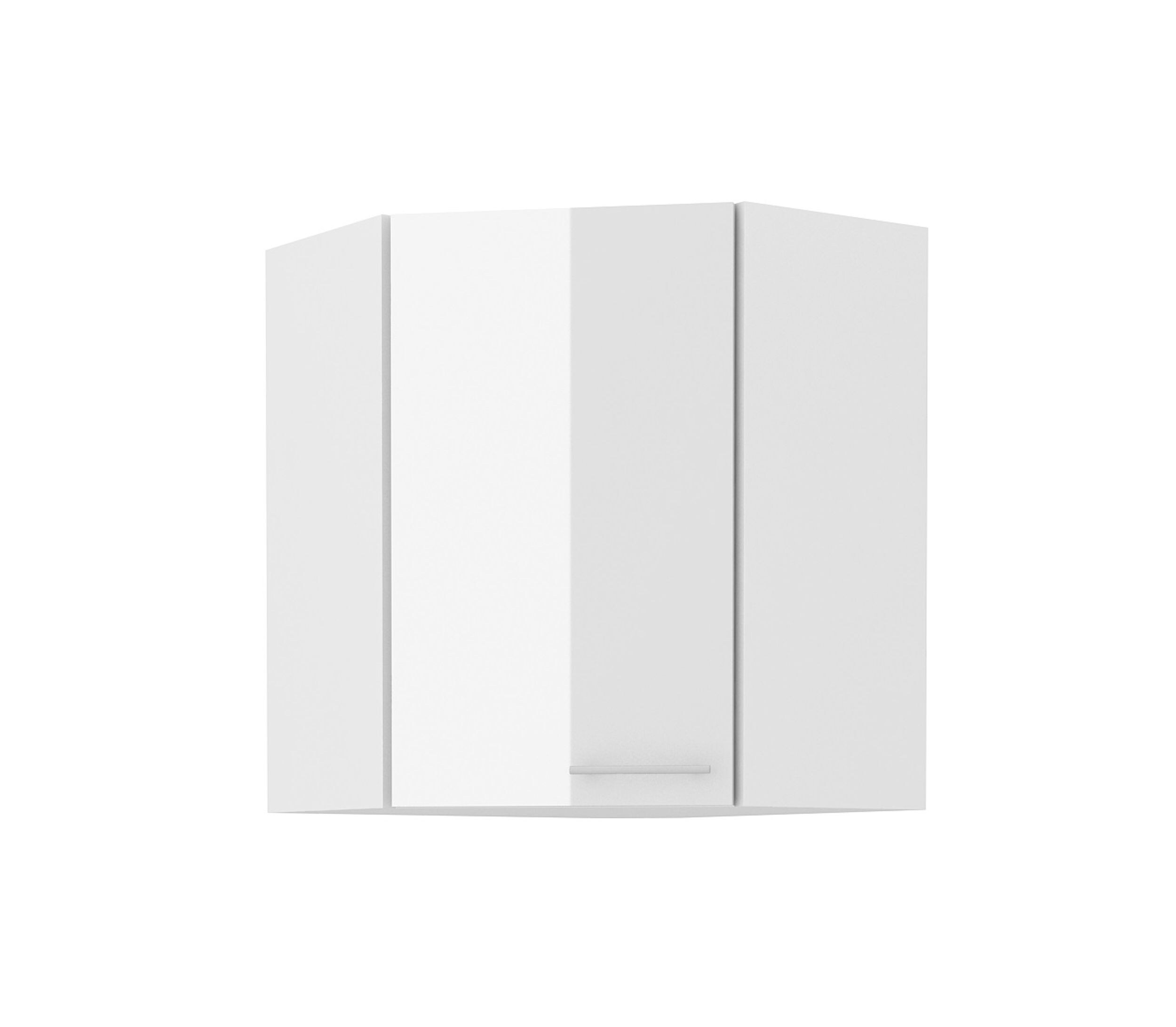 Eckhängeschrank 60x60 Lara Weiß Hochglanz Küchenzeile Küchenblock Küche