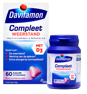 Davitamon Compleet Weerstand Kauwvitamines Bosvruchten 60KTB