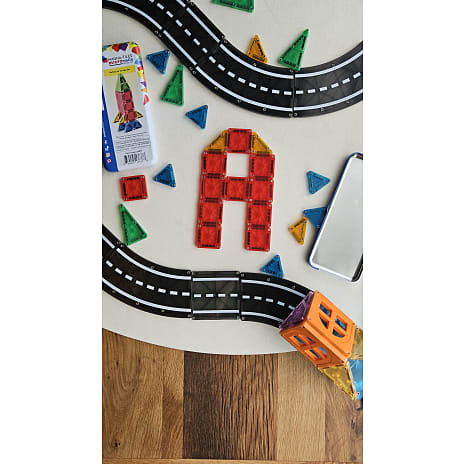 Magna-Tiles micromags i metal-rejseæske - 26 dele