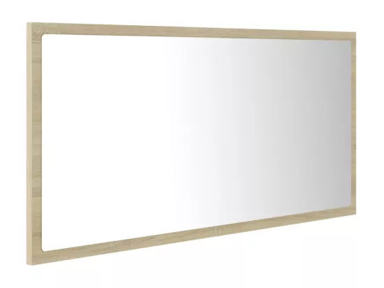 Miroir LED de salle de bain Chêne sonoma 90x8,5x37 cm Acrylique