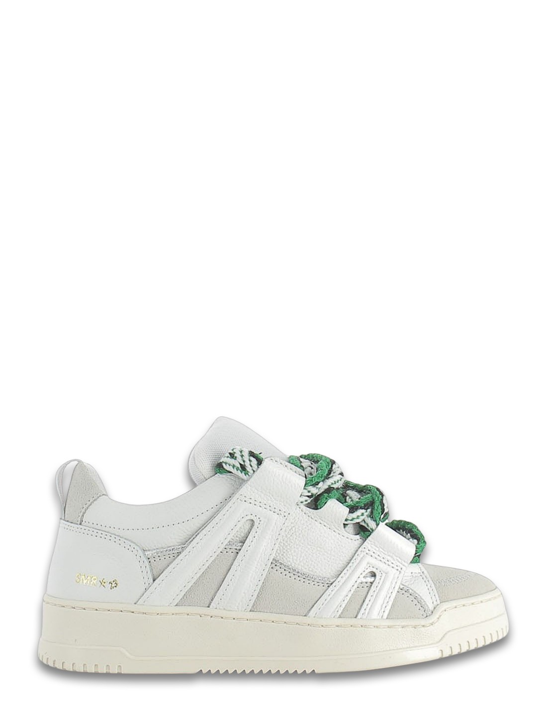 semerdjian Baskets De Ville Femme Inna Cuir Blanc/Vert