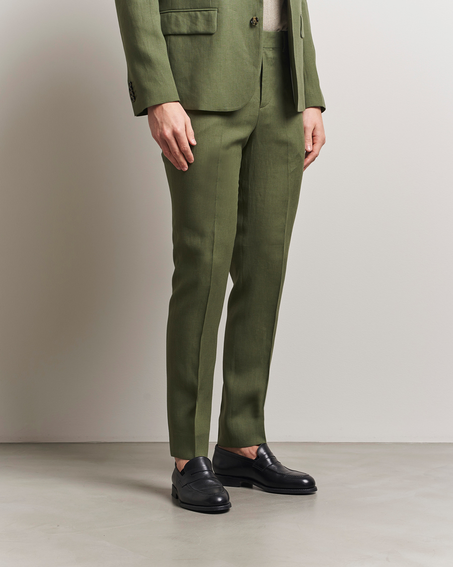 J.Lindeberg Grant Super Linen Pants Olivinie