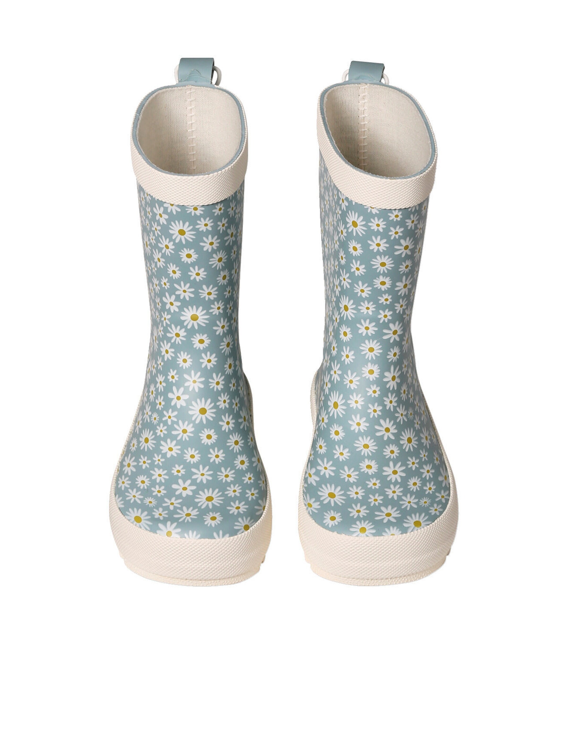 Vertbaudet Kinder Gummistiefel hellblau gänseblümchen