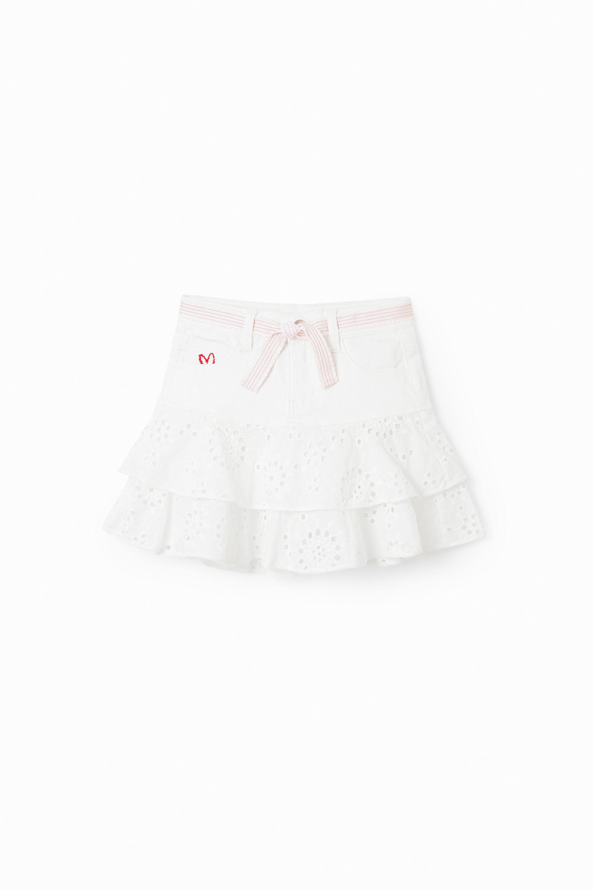 Mini-jupe broderie suisse