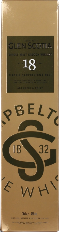 GLEN SCOTIA 18 YEARS SINGLE MALT 70CL