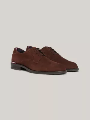 Sapatos Derby de camurça com cadarço Signature