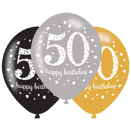 amscan 6 Ballons 50 Sparkling