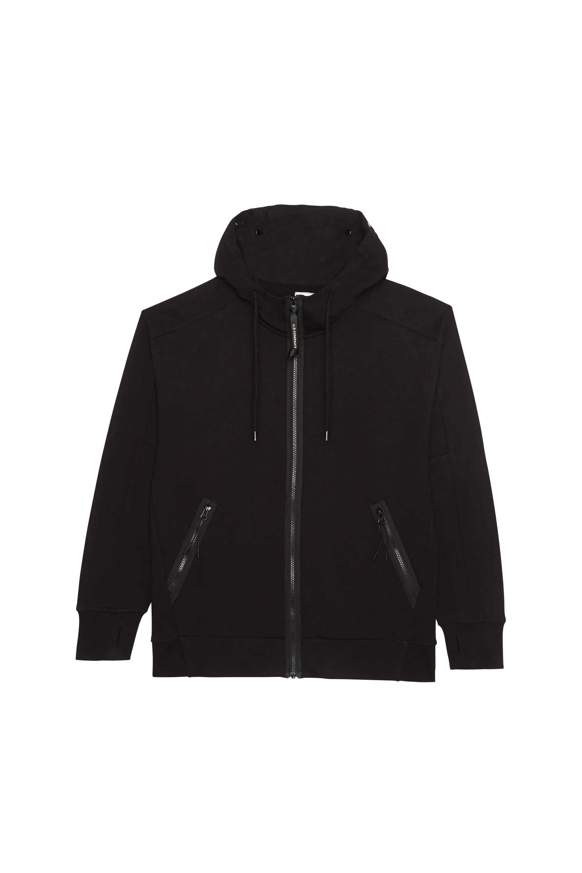 C.P. COMPANY Veste zippée DIAGONAL RAISED FLEECE ZIPPED GOGGLE HOODIE Noir