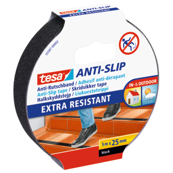Tesa anti-slip tape zwart 25 mm x 5 m