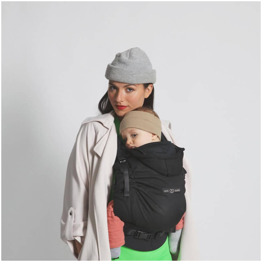 Porte bébé 2-en-1 HoodieCarrier 2 Black Forest