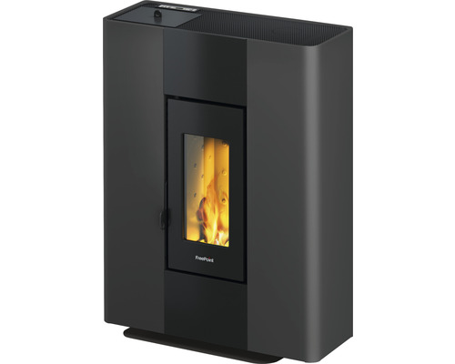 FreePoint Roxy pelletkachel, staal antraciet, 7 kW, inclusief afstandsbediening