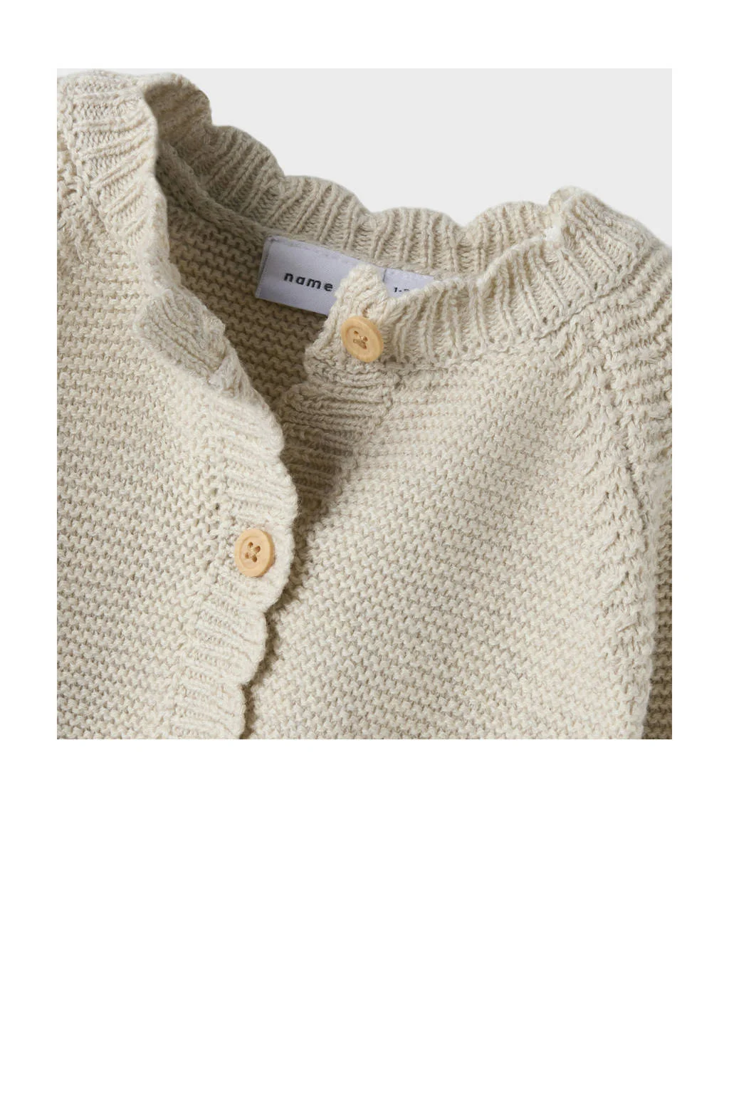 NAME IT BABY vest beige fijn gebreid