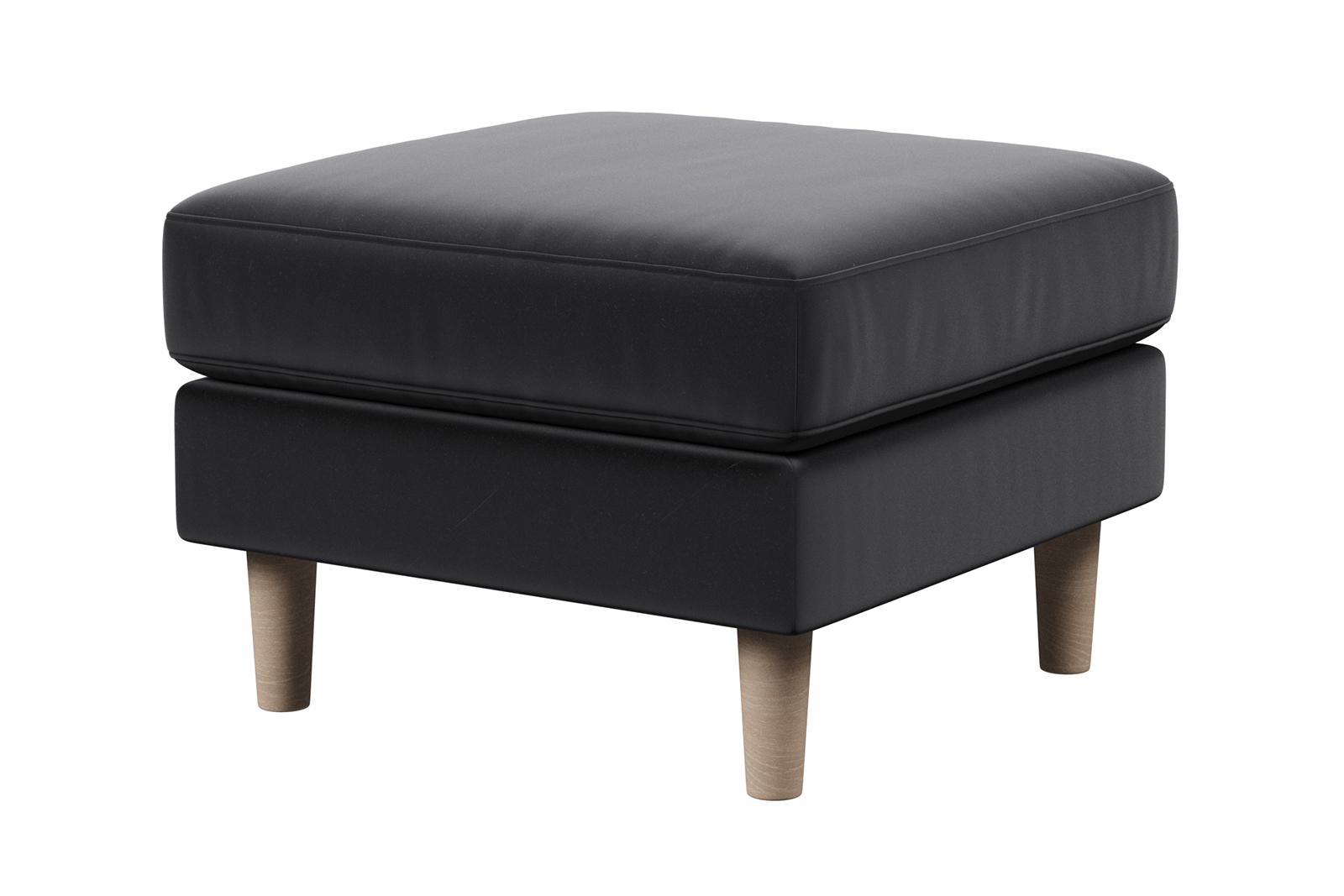 Hedda pall I tekstil Matt Velvet 99 Black. Hvitoljet eikeben (Ben 1).