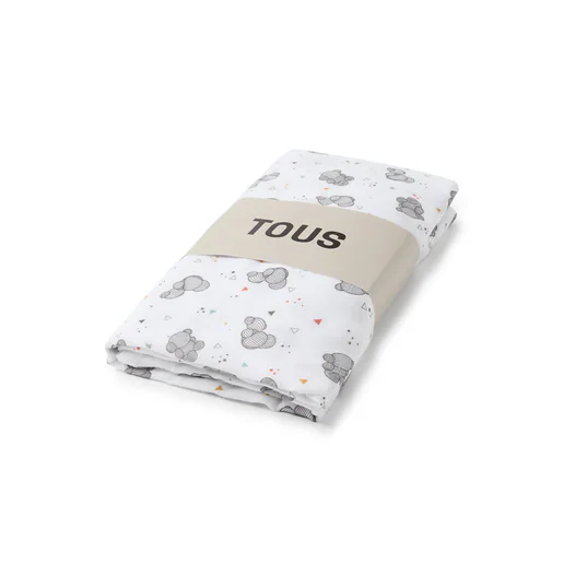 Musselina para Bebê Urso Bold Muse Branca