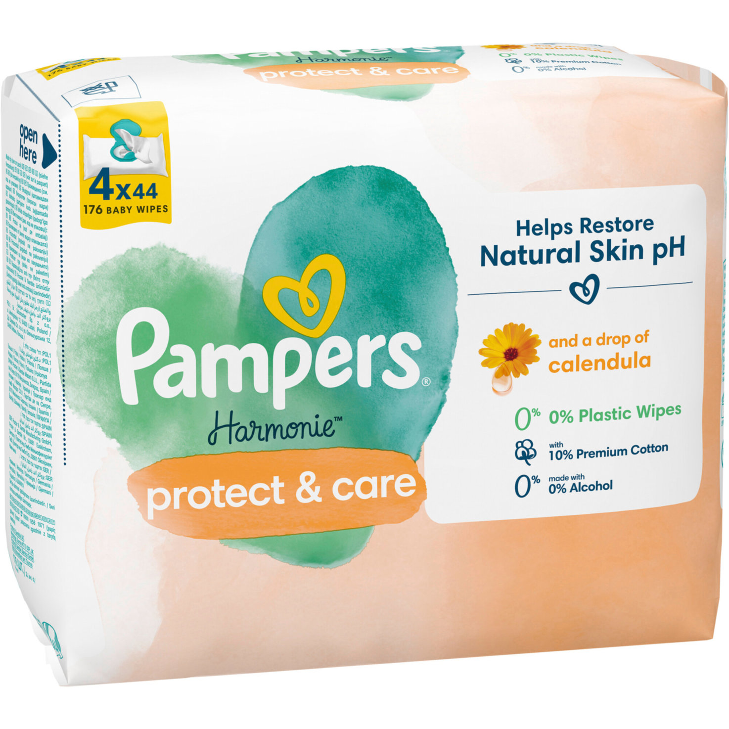 Pampers Harmonie Feuchttücher Protect & Care 4x44 Stück