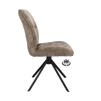 Eetkamerstoel Onne Movie taupe chenille stof