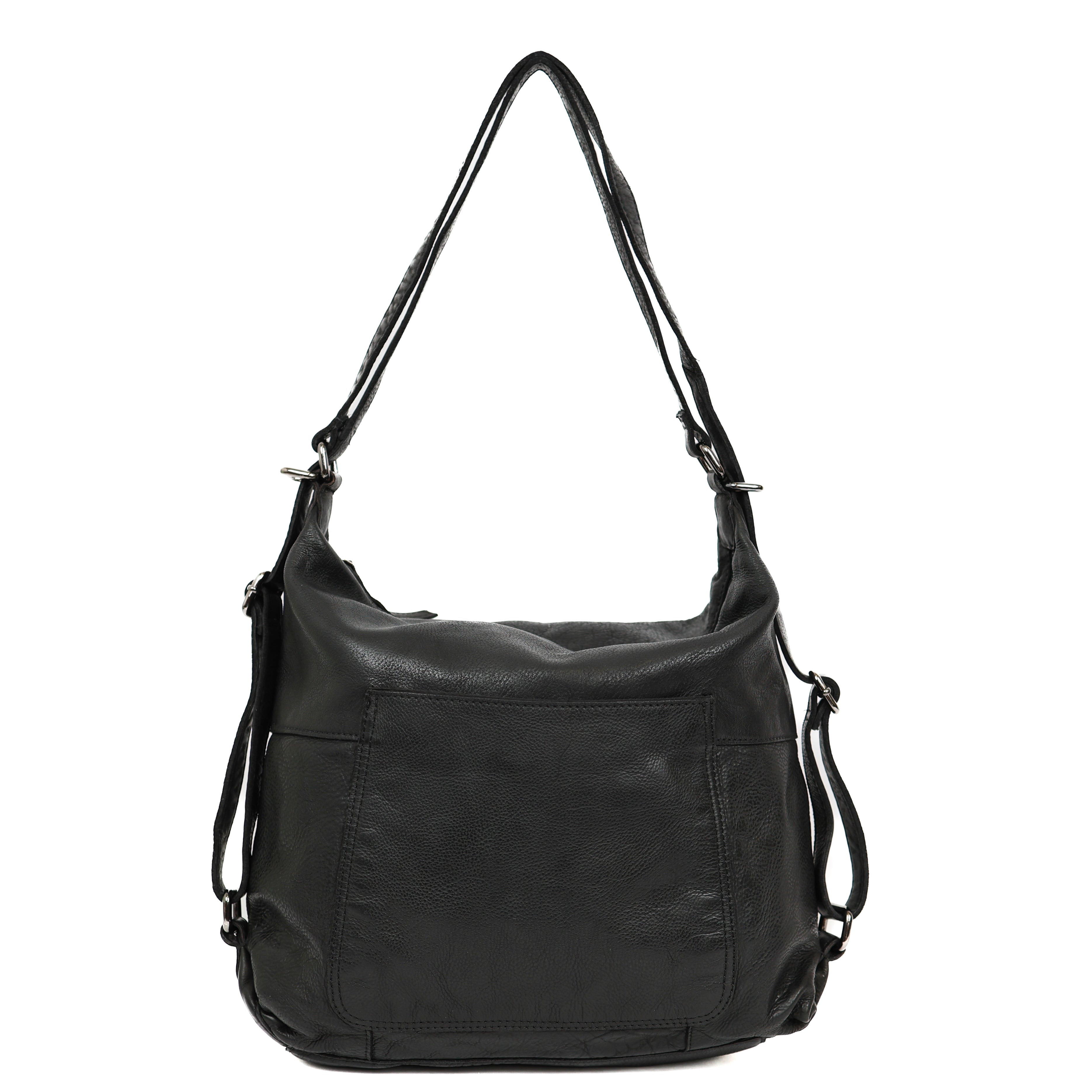 Rugzak/handtas 'Veerle' zwart Black