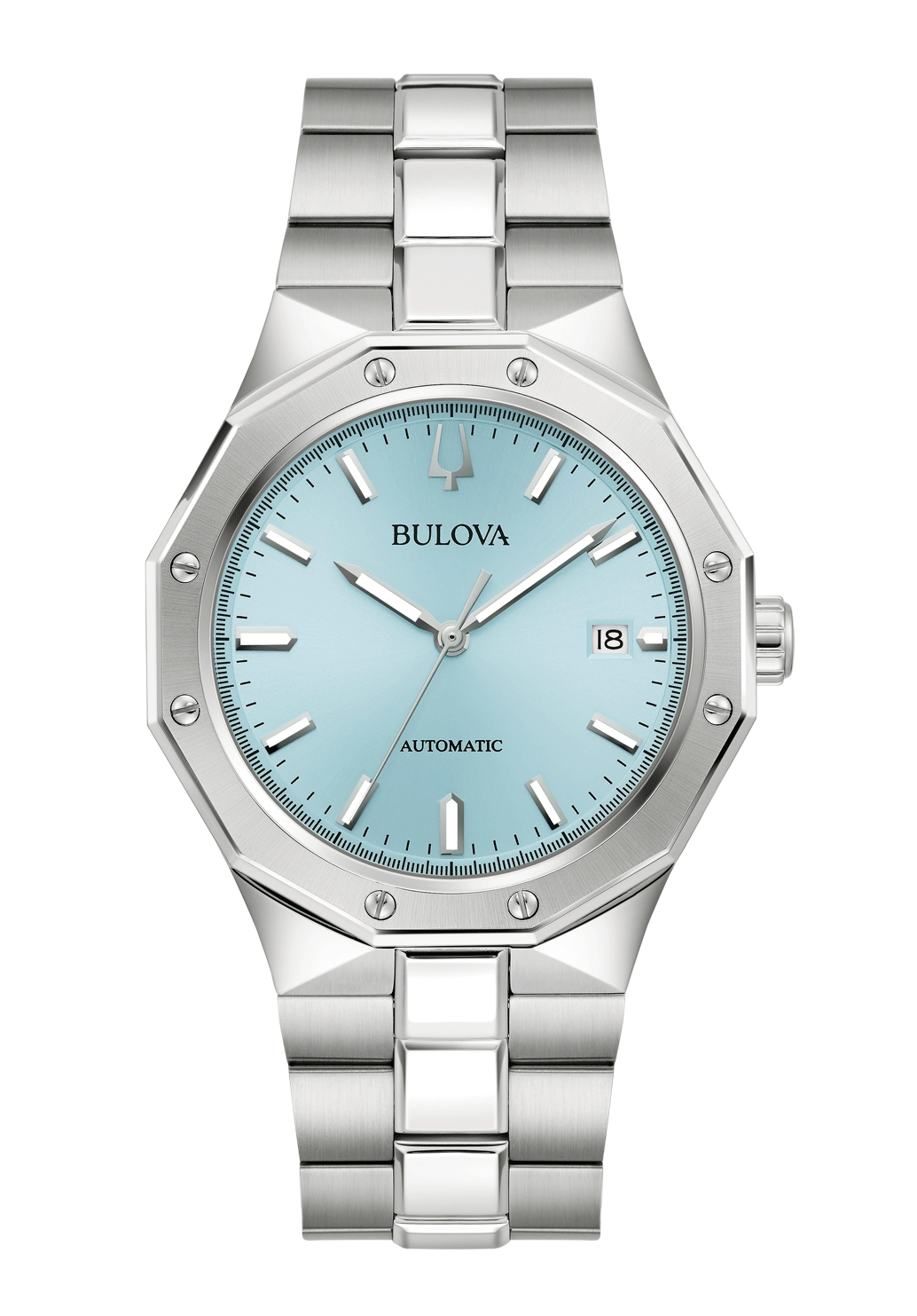 Bulova Octagon Automatikuhr Eisblau 96B462