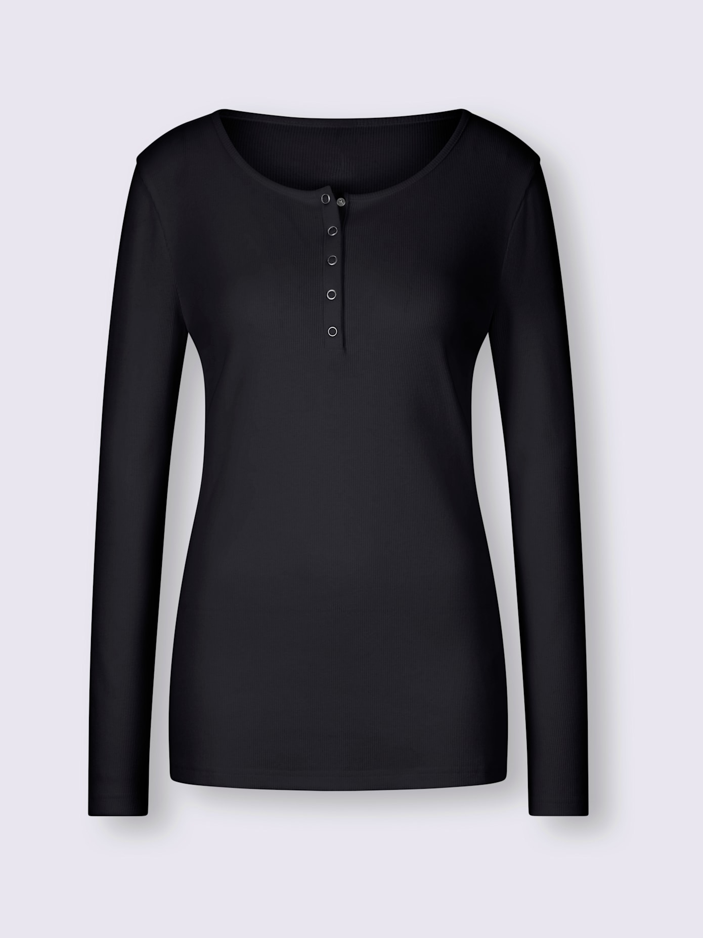 T-shirt encolure avec patte de boutonnage