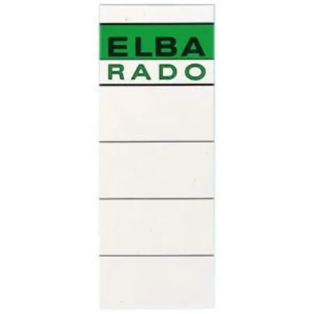 Elba 100420955 Ordnerrückenschild, extra kurz/breit, weiß, 10 Stück