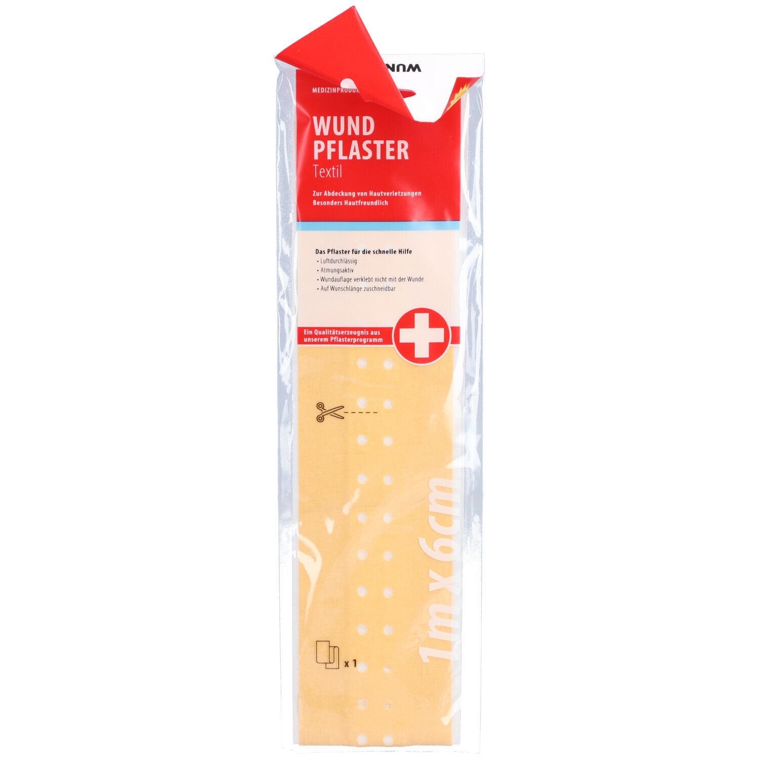 WUNDmed® Wundpflaster Textil 1 m x 6 cm
