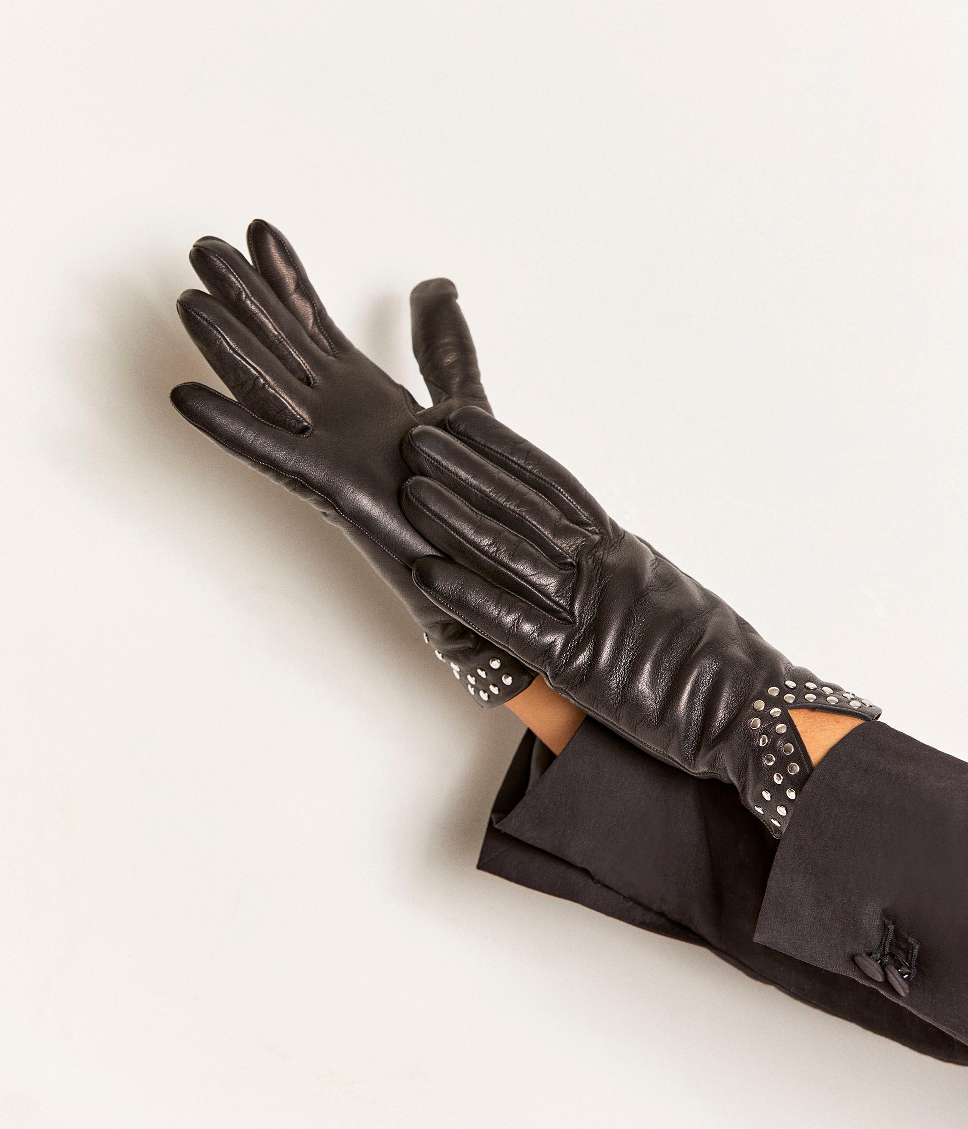 Gants cuir noir Corry