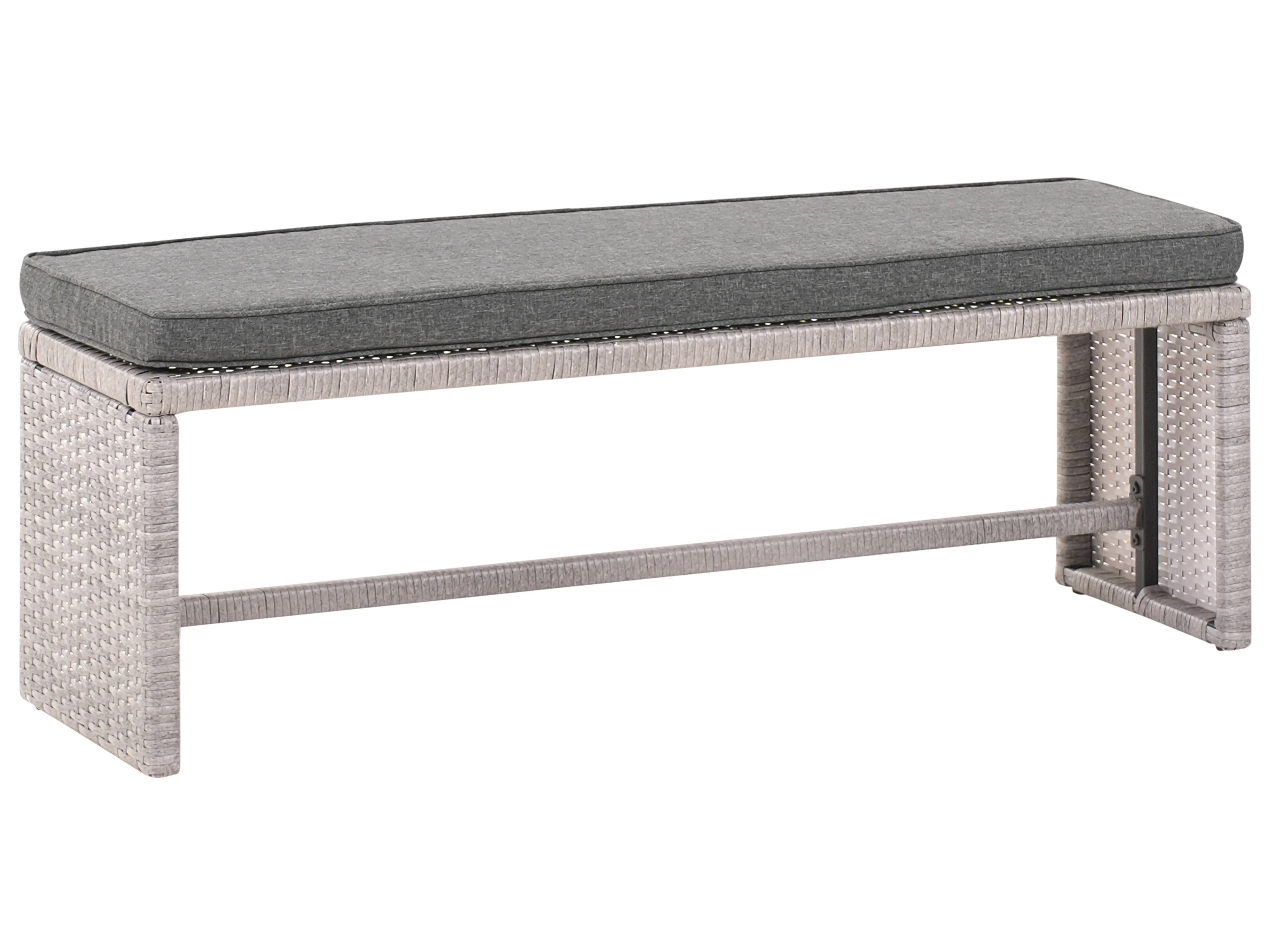 Loungeset hoekbank 8-zits PE rotan grijs VITERBO