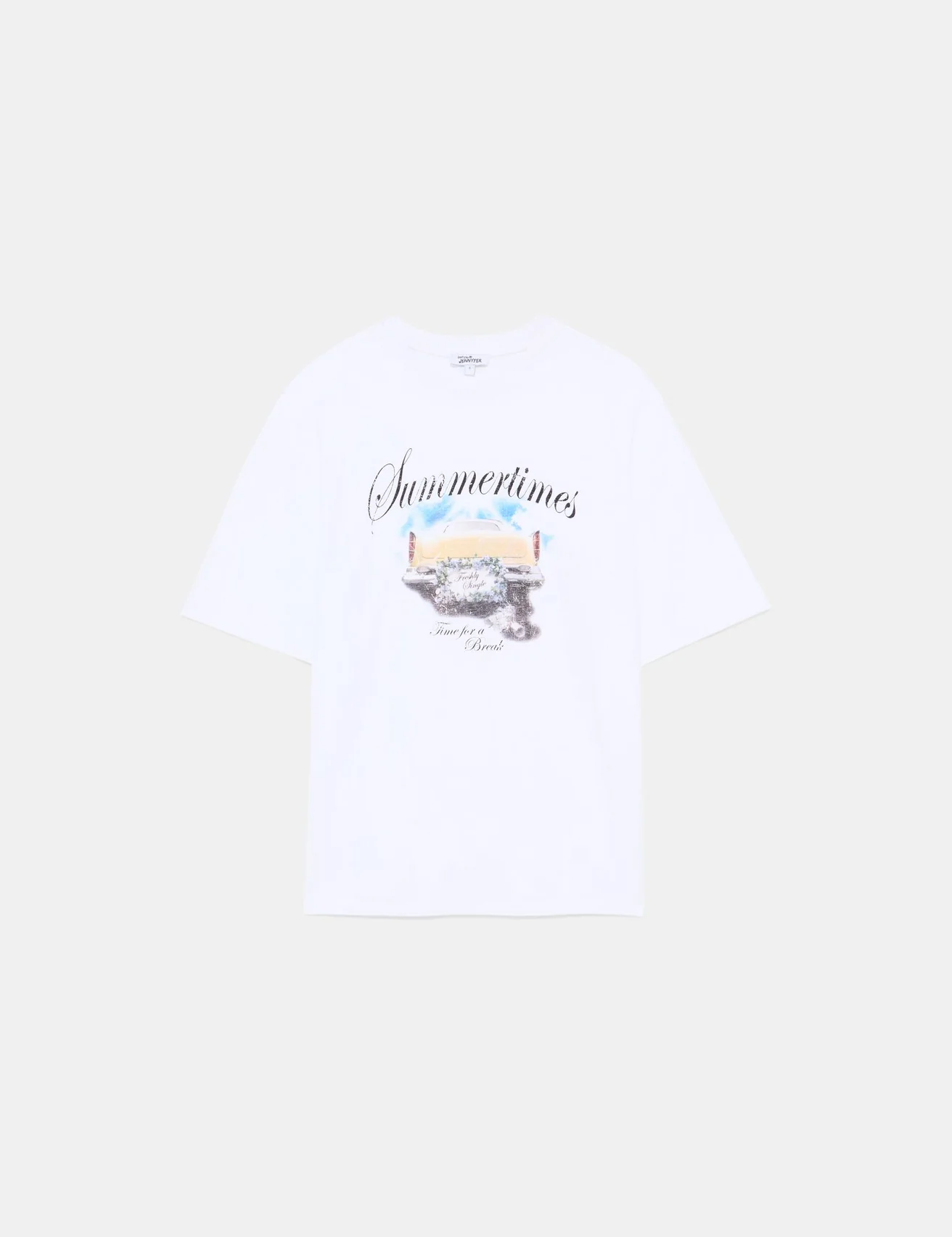 T-shirt oversize à motif blanc