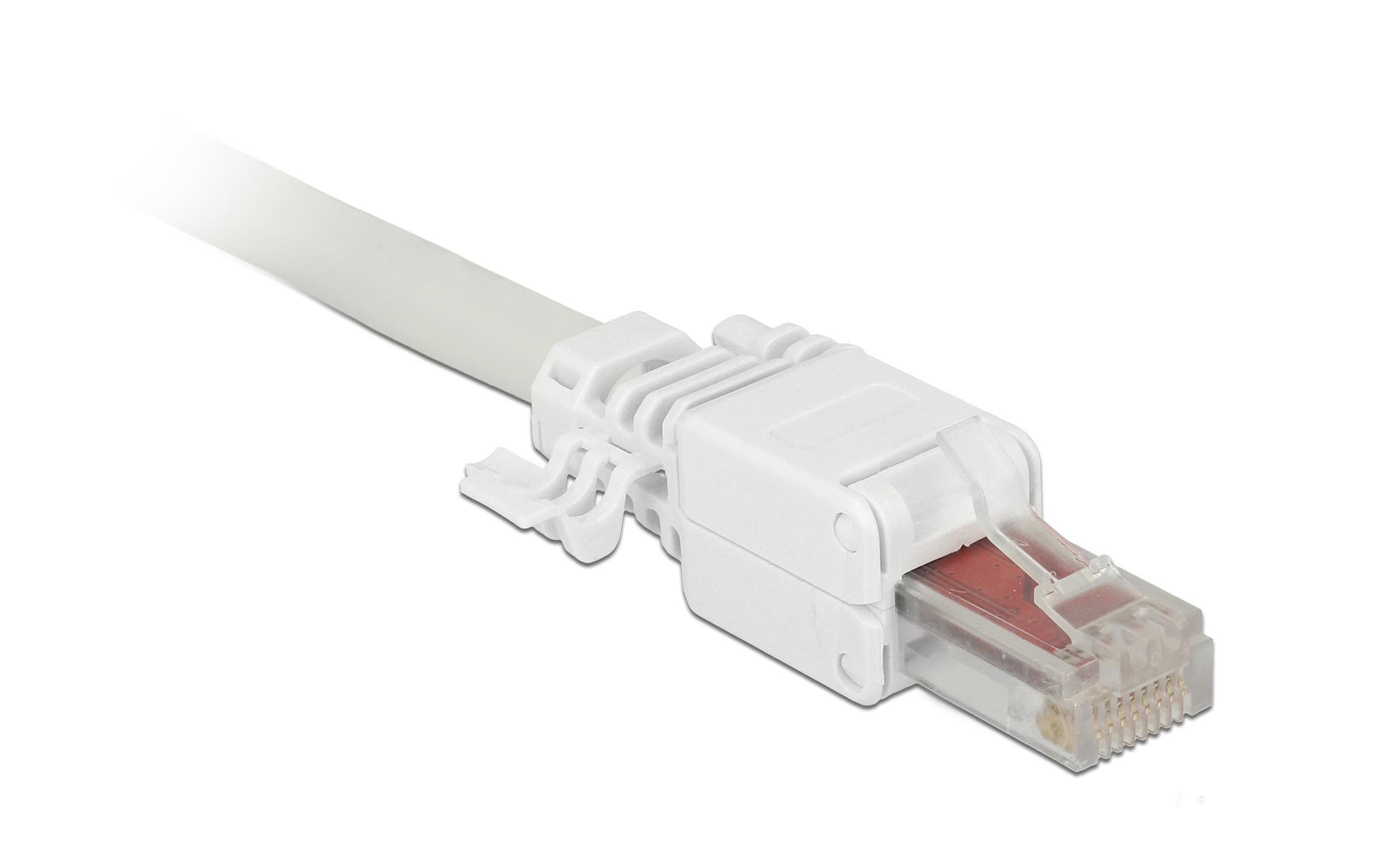 Stecker RJ45 Cat.6 UTP 2 Stück, WeissDelock RJ45 Stecker Cat.6 UTP werkzeugfrei 2 Stück