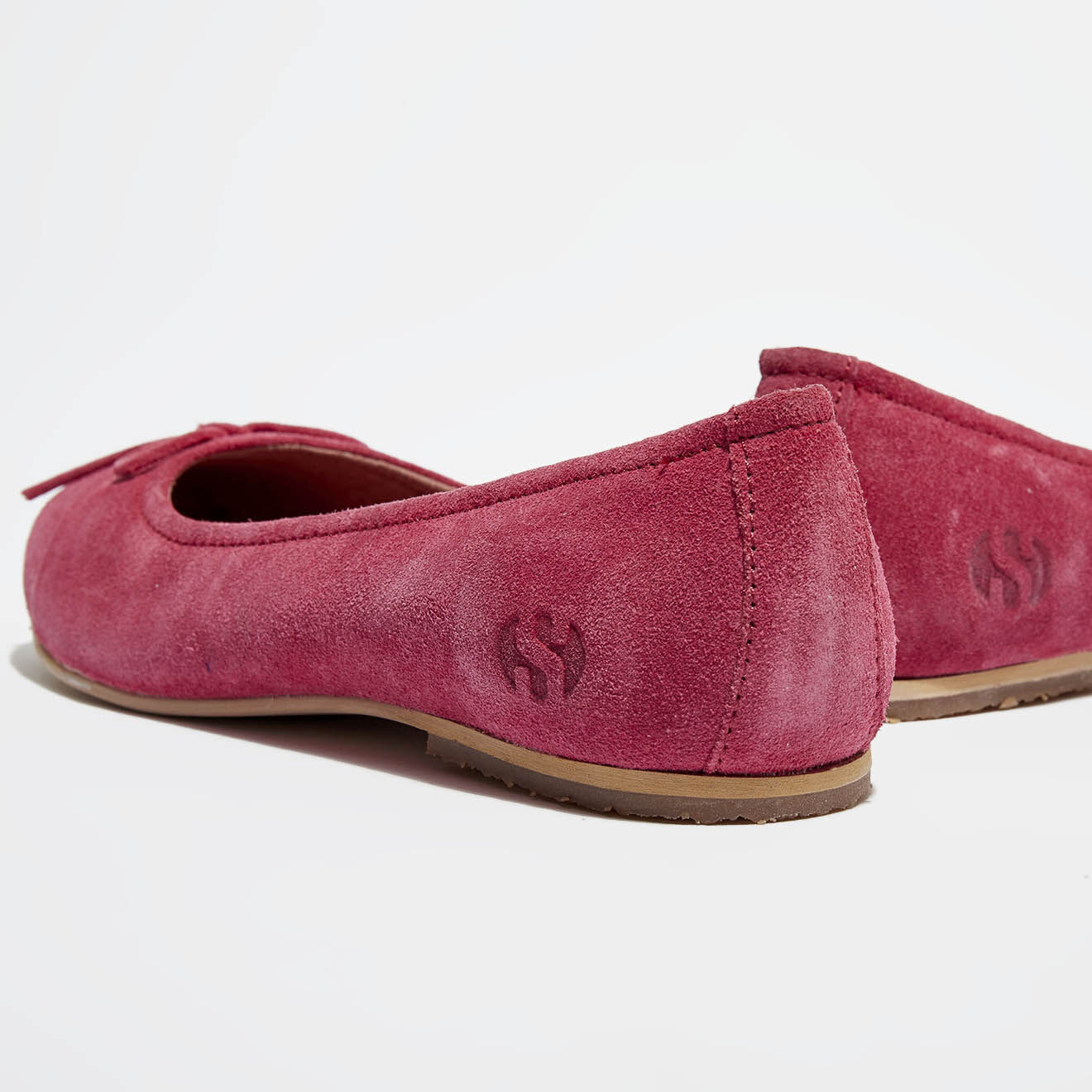 Superga Ballerines en velours de cuir  vin