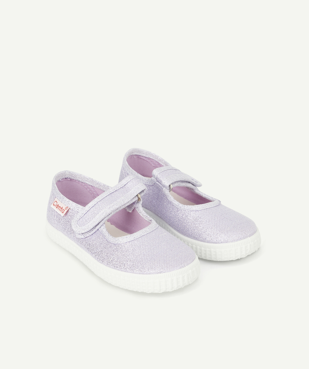 CIENTABALLERINES EN TOILE FILLE LILA PAILLETÉ