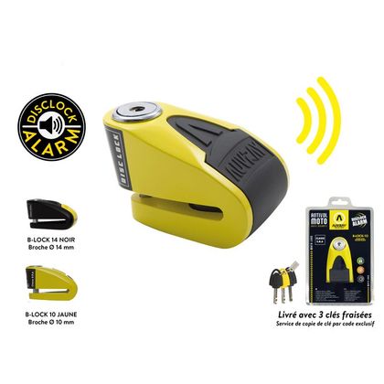 Antivol Auvray BLOQUE DISQUE B lock 10 noir/jaune SRA Universel