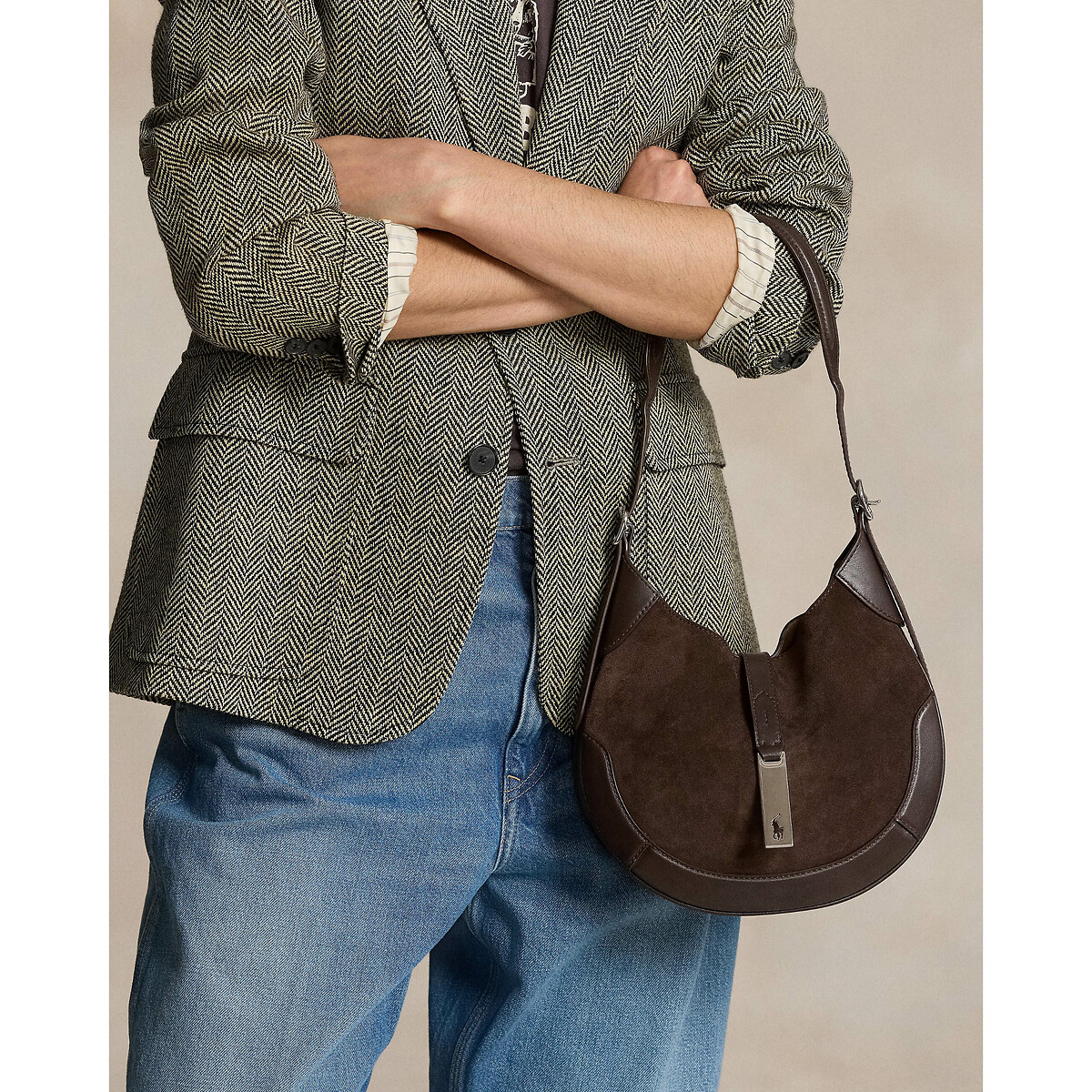 POLO RALPH LAUREN<br>Tas, cykelvormig, em couro POLO ID