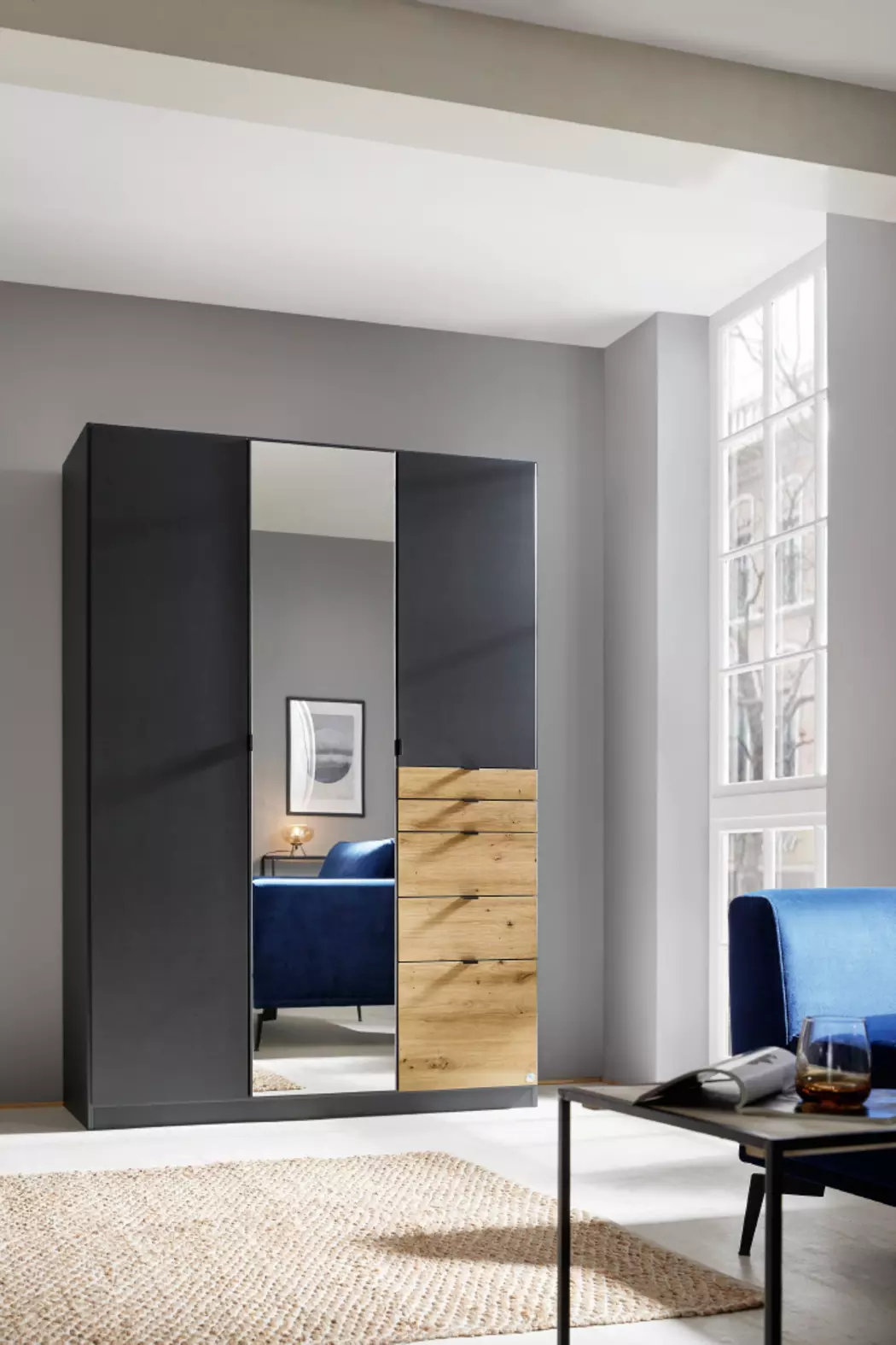 Kleiderschrank Ontario 136 x 197 cm