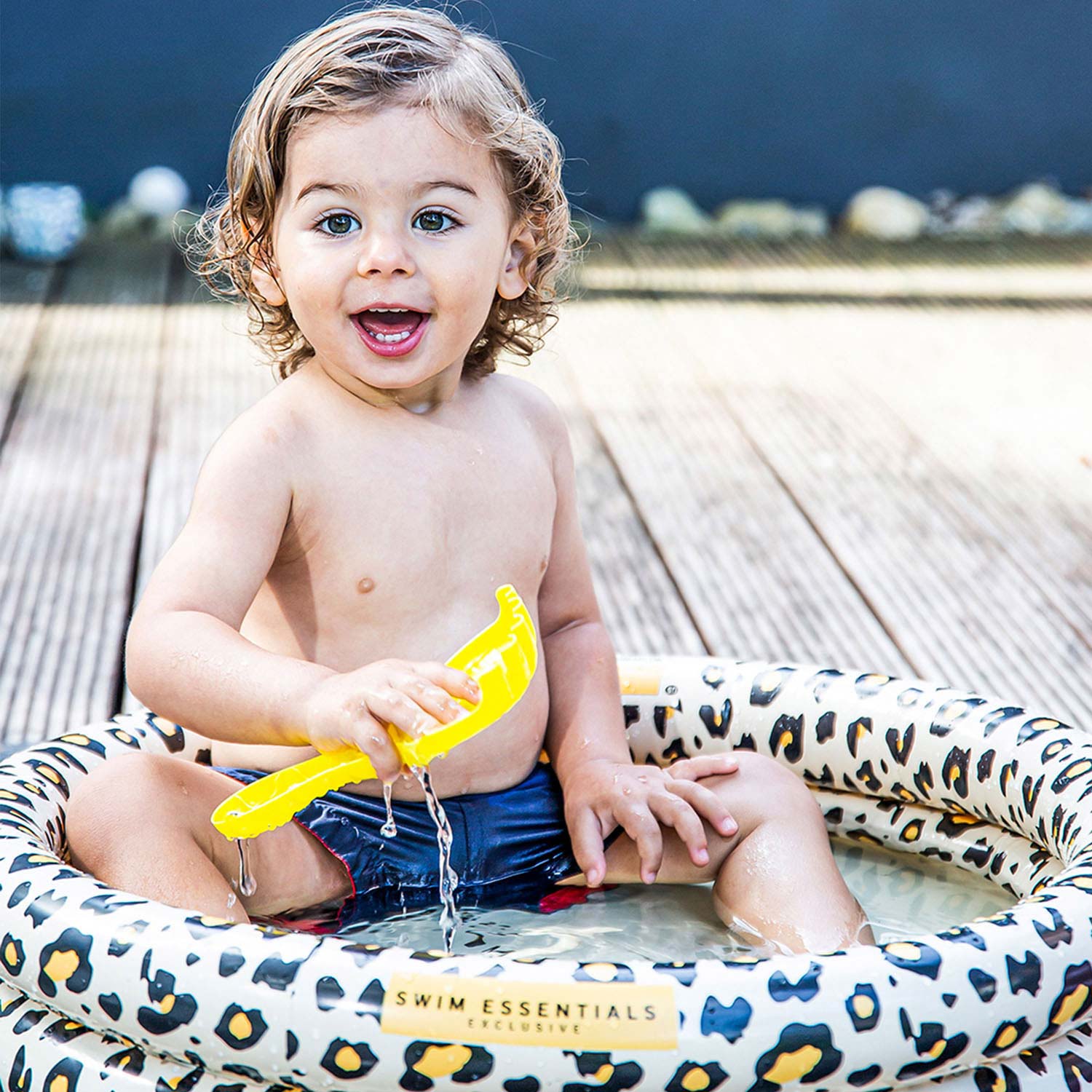 Swim Essentials Baby Zwembad Panterprint Beige, 100cm