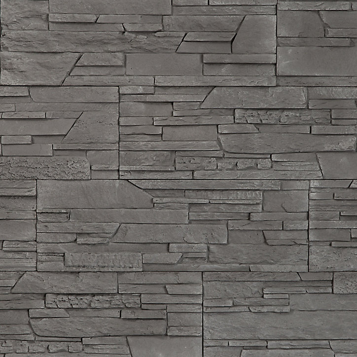 Plaquette de parement plâtre gris Beli