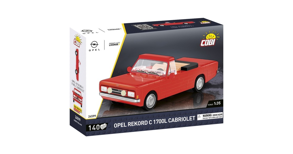 COBIYoungtimer Collection - Opel Rekord C 1700 L Cabriolet Constructiespeelgoed  (Schaal 1:35)
