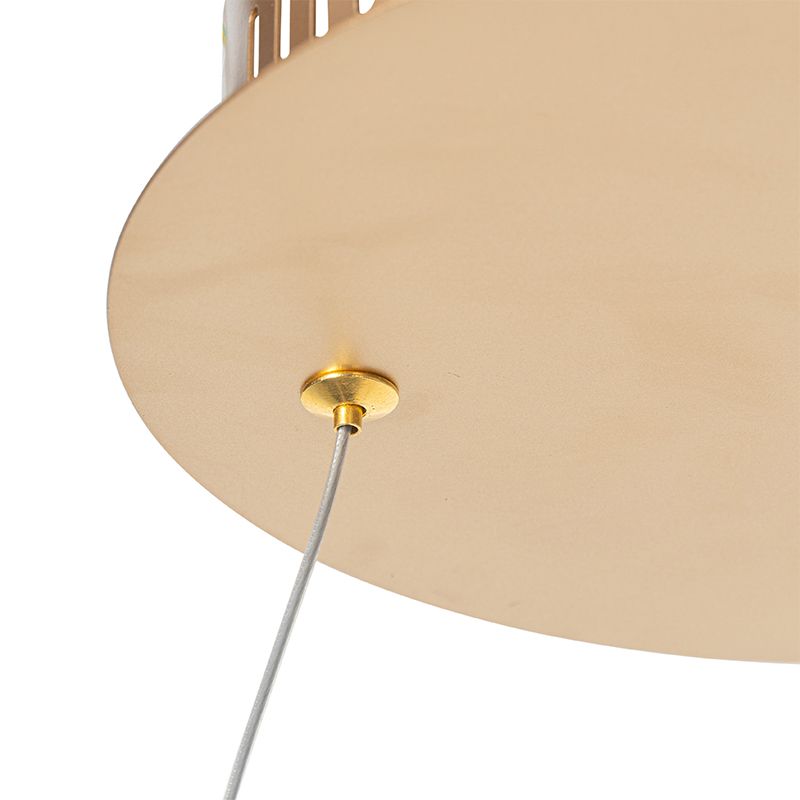 Design hanglamp goud 80 cm incl. LED 3-staps dimbaar - Anello