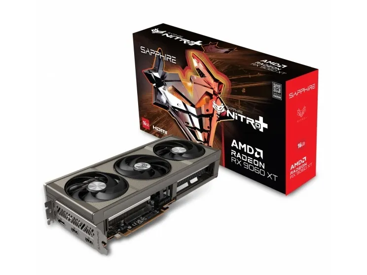 Sapphire NITRO  Radeon RX 9060 XT - Grafikkort - Radeon RX 9060 XT - 16 GB GDDR6 - PCIe 5.0 x16 - DisplayPort, 2 x HDMI