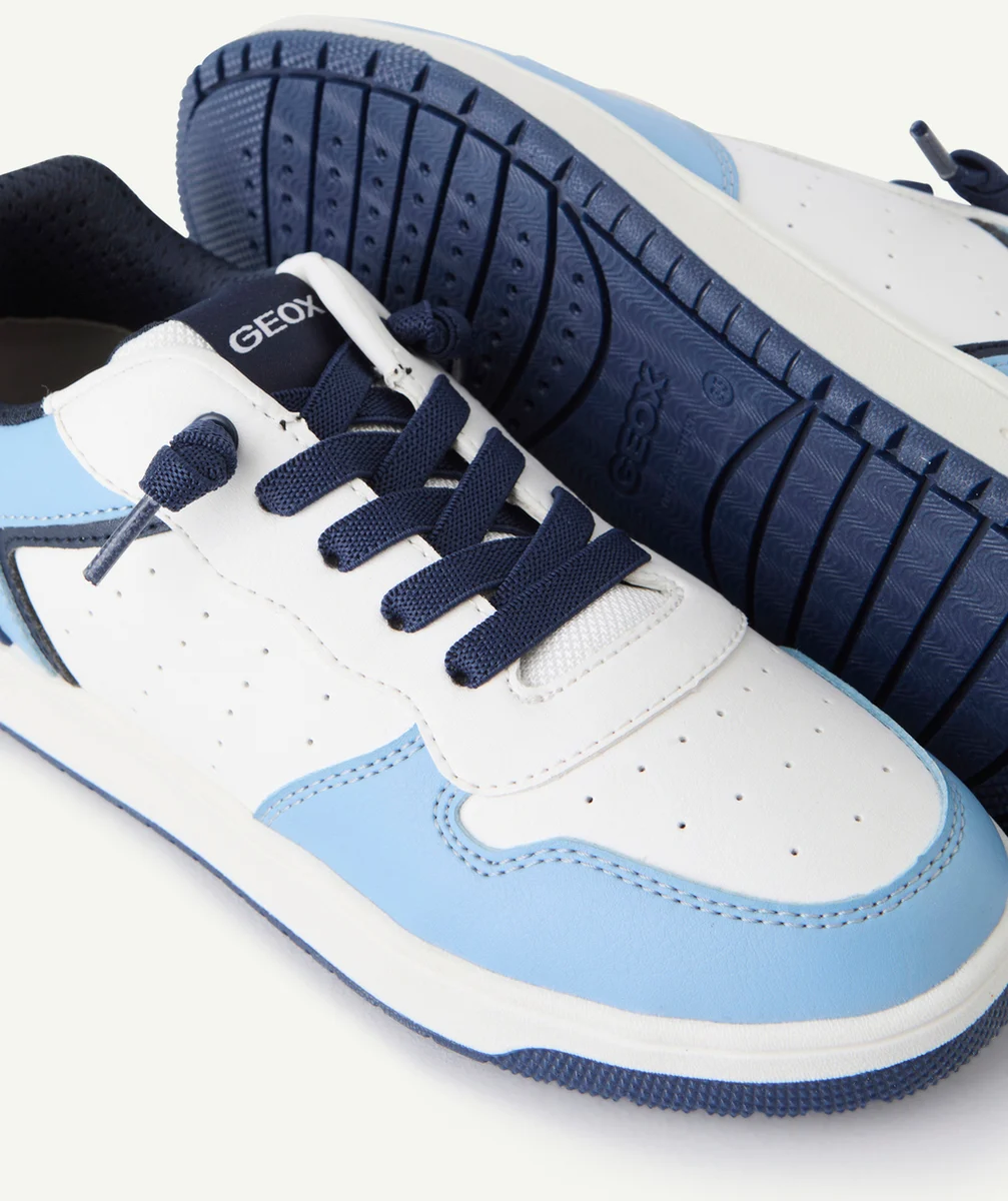 GEOXbaskets à lacets garçon washiba bleu et blanc