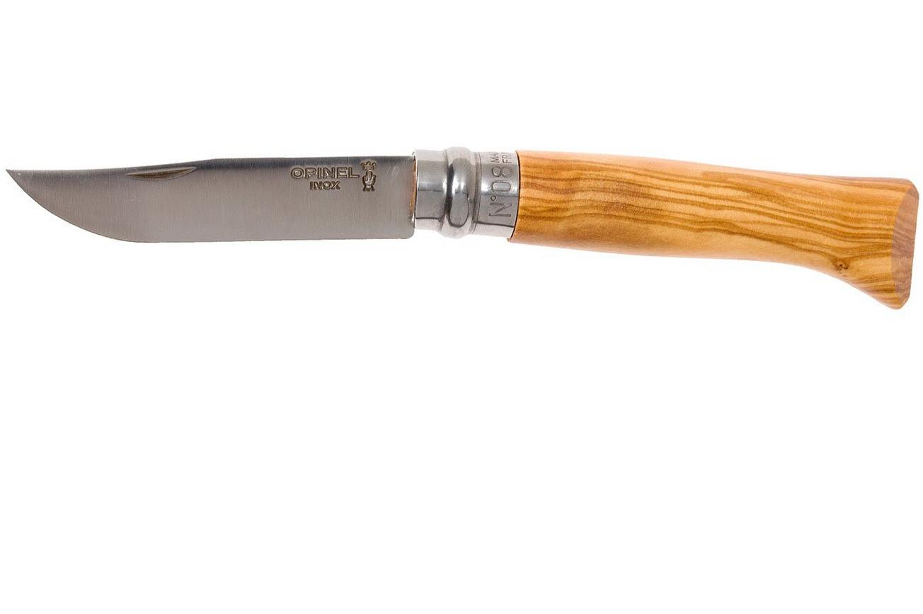 Opinel zakmes No. 8 Luxury Range, RVS, olijfhout