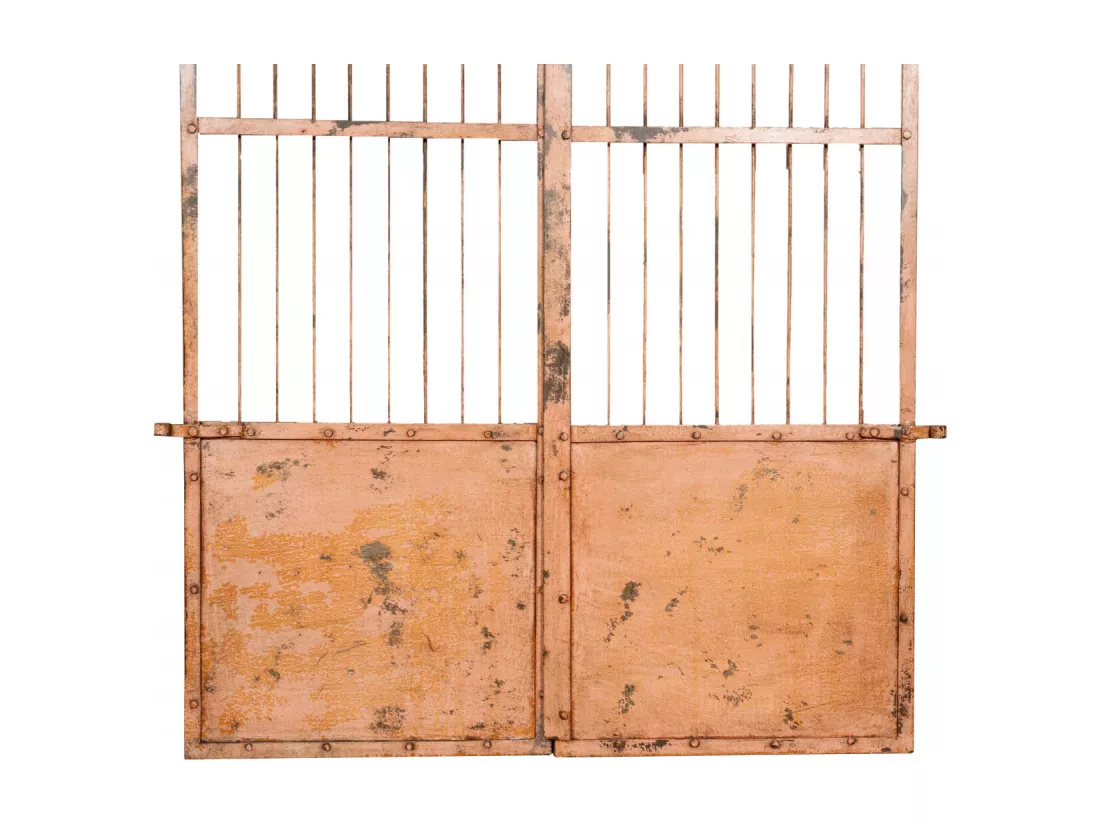 BISCOTTINI Portail - Fer Forgé Finition Antique - Clôture en Fer - Portail en Métal - Porte Décorative - Portail d'Entrée - 118x6x200cm - Une Pièce