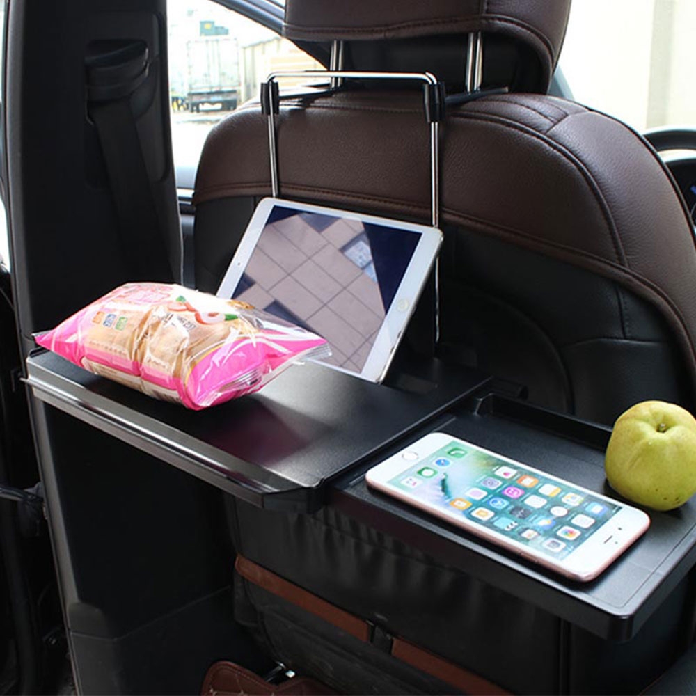 (33x27cm) Praktische Multifunktionale Getränke Laptop Ablage für das Auto Lenkrad - Schwarz