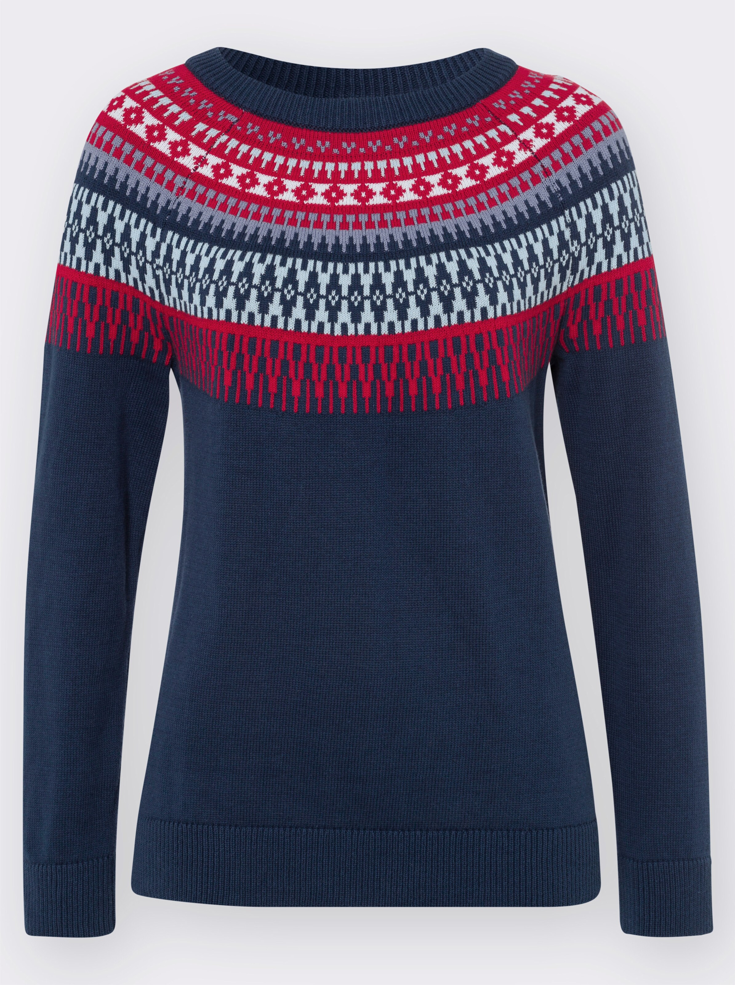 Norwegerpullover im Jacquard-Strick