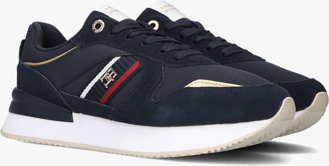 TOMMY HILFIGER blauwe tommy hilfiger lage sneakers corp webbing runner gold