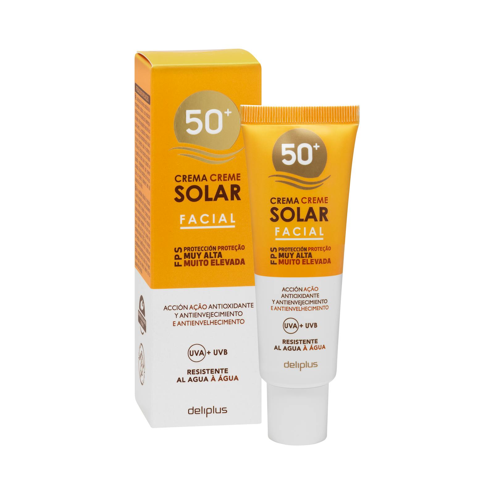 Crème solaire visage Deliplus SPF 50+