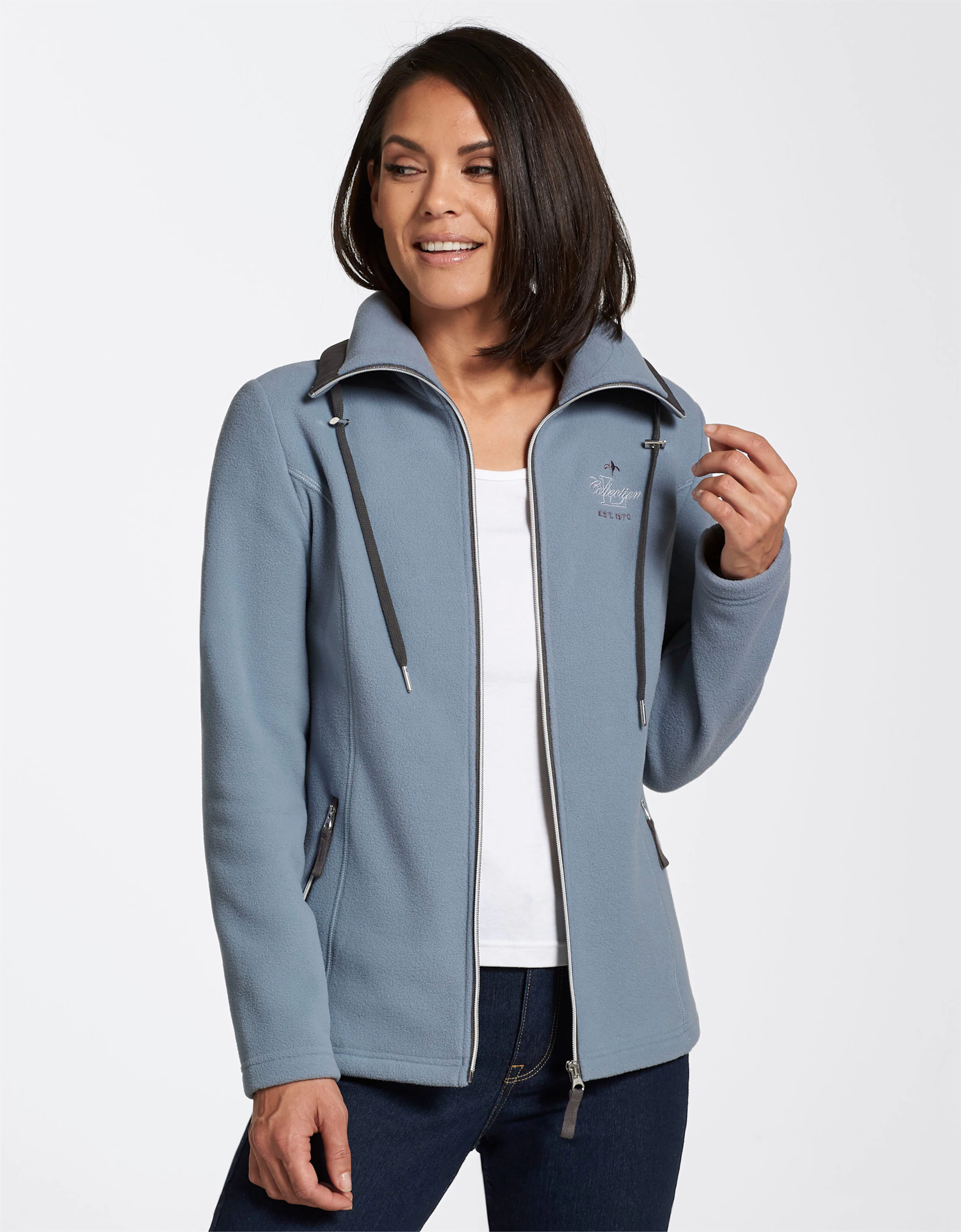 Fleecejacke in bleu