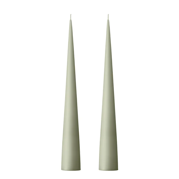 ester & erik - Kegelkerze, 37 cm, No. 69, artichoke / matt (2er-Set)
